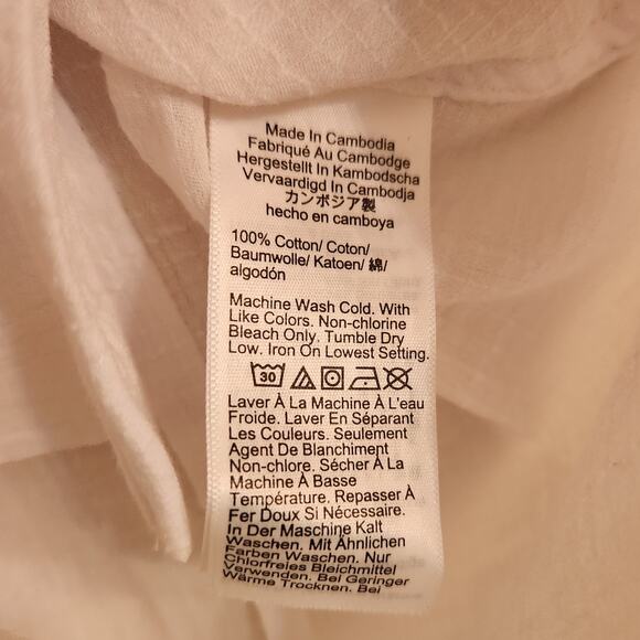 NWT J. Crew Slim-Fit Button-Up In Cotton Gauze White 6 *Flaw - Picture 11 of 12